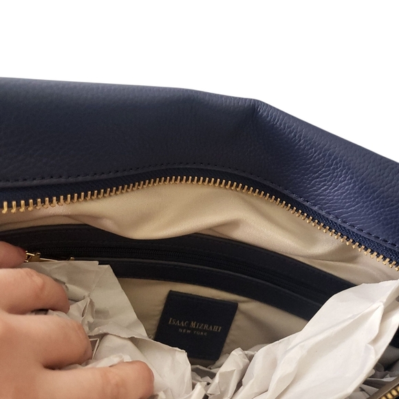 Isaac Mizrahi Janna Clutch-Mixed Texture Leather - Picture 7 of 10